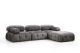 Canapé d'angle modulable et transformable Nourhane Velours Gris