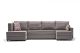 Canapé d'angle panoramique convertible Milos Tissu Beige