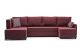 Canapé d'angle panoramique convertible Milos Tissu Bordeaux