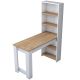 Coiffeuse avec étagère Hylla Blanc et Bois clair