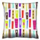 Coussin Decorare imprimé Bois 43 x 43 cm Coton Polyester Multicolore