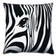 Coussin Decorare imprimé Fleuri 43 x 43 cm Coton Polyester Noir sur Blanc