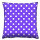 Coussin Decorare imprimé Pois Blancs 43 x 43 cm Coton Polyester Bleu lavande
