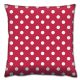 Coussin Decorare imprimé Pois Blancs 43 x 43 cm Coton Polyester Rouge