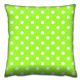 Coussin Decorare imprimé Pois Blancs 43 x 43 cm Coton Polyester Vert citron