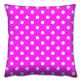 Coussin Decorare imprimé Pois Blancs 43 x 43 cm Coton Polyester Rose bonbon