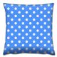 Coussin Decorare imprimé Pois Blancs 43 x 43 cm Coton Polyester Bleu ciel