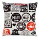 Coussin Decorare imprimé Working days 43 x 43 cm Coton Polyester Multicolore