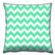 Coussin Decorare imprimé Zig zag 43 x 43 cm Coton Polyester Multicolore Vert menthe