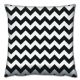 Coussin Decorare imprimé Zig zag 43 x 43 cm Coton Polyester Noir sur Blanc