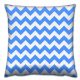 Coussin Decorare imprimé Zig zag 43 x 43 cm Coton Polyester Bleu céleste