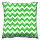 Coussin Decorare imprimé Zig zag 43 x 43 cm Coton Polyester Vert sur Blanc