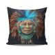 Coussin Hawk 43x43cm Tissu Motif Portrait chef indien