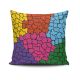 Coussin Kizi 43x43cm Tissu Motif Craquelé Multicolore
