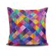 Coussin Kizi 43x43cm Tissu Motif Effet 3D Multicolore