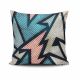 Coussin Kizi 43x43cm Tissu Motif Patchwork Multicolore