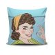 Coussin Tanna 43x43cm Tissu Motif Femme Multicolore