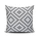 Coussin Twain 43x43cm Tissu Motif Losanges Gris et Blanc