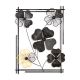 Décoration murale 5 trèfles à quatre feuilles Luan L50xH70cm Métal Noir et Or