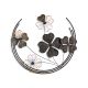 Décoration murale 5 trèfles à quatre feuilles Luanda L70xH62cm Métal Noir et Or