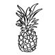 Décoration murale ananas Nergard L33xH60cm Métal Noir