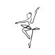 Décoration murale ballerine Zephea L42xH70cm Métal Noir