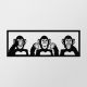 Décoration murale Chalybs 100x36cm trois singes Métal Noir