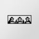 Décoration murale Chalybs 70x25cm trois singes Métal Noir