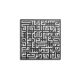 Décoration murale Chalybs L50xH50cm Métal Motif Surah Al-Falaq Noir