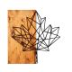 Décoration murale Chiara 58x56cm Feuille d'Erable Bois Naturel et Métal Noir