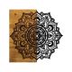 Décoration murale Chiara 59x58cm Motif Mandala Bois Naturel et Métal Noir