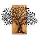 Décoration murale Chiara 72x58cm Arbre Bois Naturel et Métal Noir