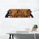 Décoration murale Chiara 82x58cm Singes Bois Naturel et Métal Noir