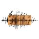 Décoration murale Chiara 90x47cm Musique Bois Naturel et Métal Noir