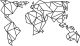 Décoration murale Cyradas mappemonde géométrique L100xH58cm Métal Noir