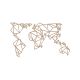 Décoration murale Cyradas mappemonde géométrique L140xH80cm Métal Cuivre