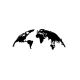 Décoration murale Cyrados mappemonde L100xH39cm Métal Noir