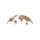 Décoration murale Cyrados mappemonde L100xH39cm Métal Cuivre