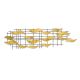 Décoration murale design Yawl L110xH32cm Métal Noir et Or