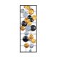 Décoration murale Edulis L32xH90cm Métal Gris, Noir et Or