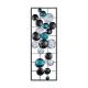 Décoration murale Edulis L32xH90cm Métal Noir, Bleu et Gris