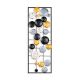 Décoration murale Edulis L32xH90cm Métal Noir, Or, Blanc et Gris
