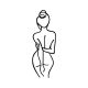 Décoration murale femme sensuelle Zephea L26xH72cm Métal Noir