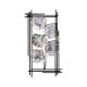 Décoration murale feuilles de ginkgo Ajitar L48xH87cm Métal Noir, Gris et Or