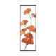 Décoration murale feuilles de Ginkgo Angha L32xH90cm Métal Noir et Orange