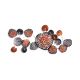 Décoration murale feuilles de lotus Rukh L125xH62cm Métal Rouge, Noir et Gris