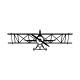 Décoration murale Filomila L70xH23cm Avion vintage Métal Noir