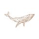 Décoration murale Filum baleine géométrique L56xH31cm Métal Cuivre