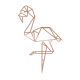 Décoration murale Filum L31xH50cm flamant rose Métal Cuivre