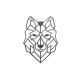Décoration murale Filum L45xH65cm Tête de loup Métal Noir